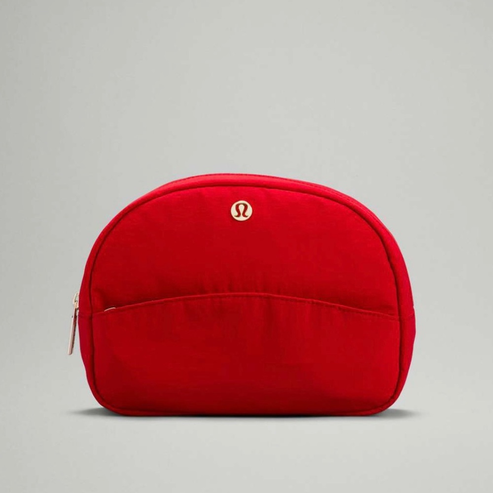 NWT Lululemon Double-Zip Pouch, Dark Red (LNY Edition)